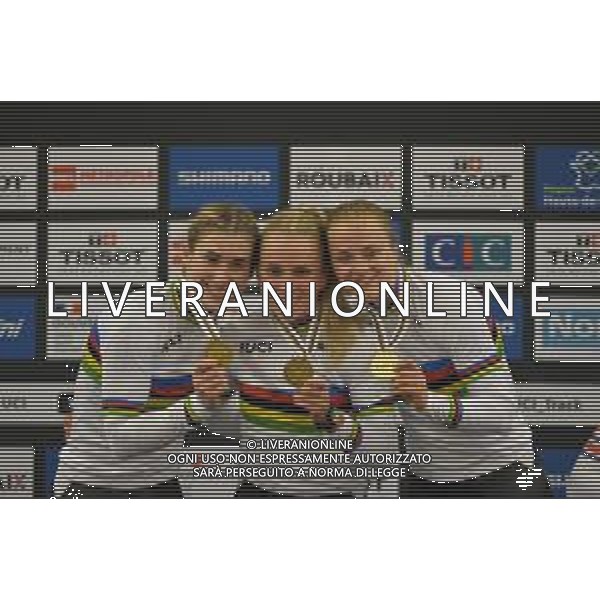 20-10-2021 World Championships Elite Women Track; Giornata 01; 2021, Germany; Grabosch, Pauline Sophie; Friedrich, Lea Sophie; Hinze, Emma; Roubaix; ©SIROTTI/AGENZIA ALDO LIVERANI SAS