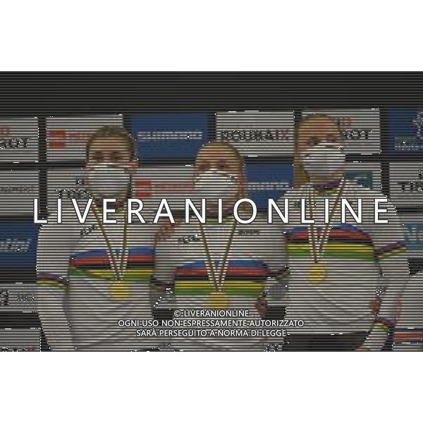 20-10-2021 World Championships Elite Women Track; Giornata 01; 2021, Germany; Grabosch, Pauline Sophie; Friedrich, Lea Sophie; Hinze, Emma; Roubaix; ©SIROTTI/AGENZIA ALDO LIVERANI SAS