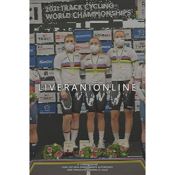 20-10-2021 World Championships Elite Women Track; Giornata 01; 2021, Germany; Grabosch, Pauline Sophie; Friedrich, Lea Sophie; Hinze, Emma; Roubaix; ©SIROTTI/AGENZIA ALDO LIVERANI SAS