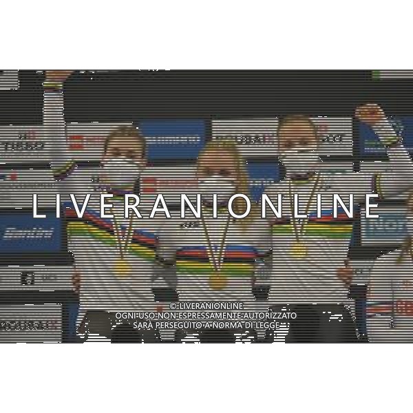 20-10-2021 World Championships Elite Women Track; Giornata 01; 2021, Germany; Grabosch, Pauline Sophie; Friedrich, Lea Sophie; Hinze, Emma; Roubaix; ©SIROTTI/AGENZIA ALDO LIVERANI SAS