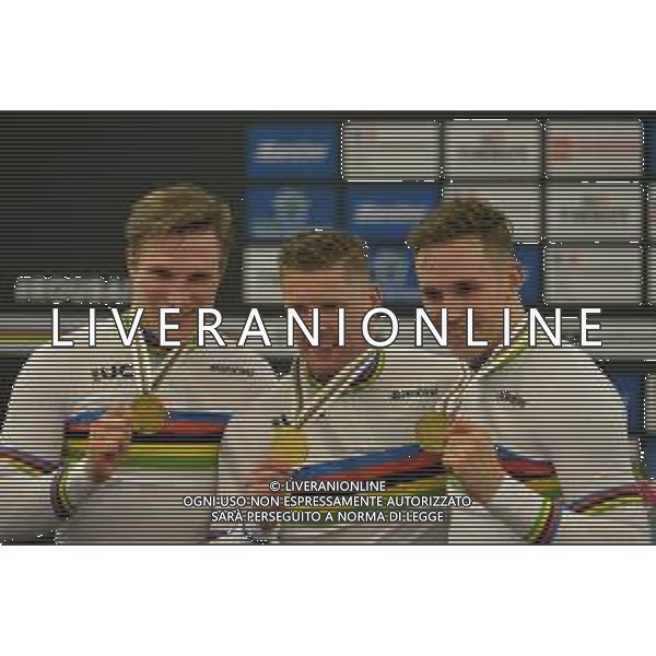 20-10-2021 World Championships Elite Track; Giornata 01; 2021, Olanda; Van Den Berg, Roy; Lavreysen, Harrie; Hoogland, Jeffrey; Roubaix; ©SIROTTI/AGENZIA ALDO LIVERANI SAS