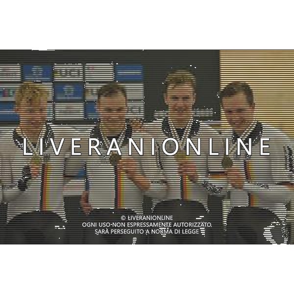 20-10-2021 World Championships Elite Track; Giornata 01; 2021, Germany; Schroeter, Nik; Boetticher, Stefan; Eilers, Joachim; Roubaix; ©SIROTTI/AGENZIA ALDO LIVERANI SAS