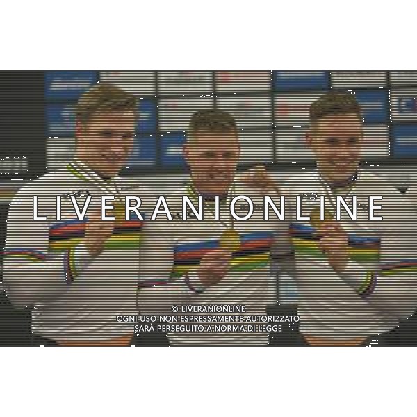 20-10-2021 World Championships Elite Track; Giornata 01; 2021, Olanda; Van Den Berg, Roy; Lavreysen, Harrie; Hoogland, Jeffrey; Roubaix; ©SIROTTI/AGENZIA ALDO LIVERANI SAS