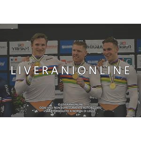 20-10-2021 World Championships Elite Track; Giornata 01; 2021, Olanda; Van Den Berg, Roy; Lavreysen, Harrie; Hoogland, Jeffrey; Roubaix; ©SIROTTI/AGENZIA ALDO LIVERANI SAS