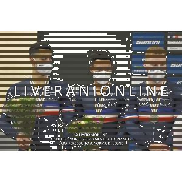 20-10-2021 World Championships Elite Track; Giornata 01; 2021, France; Grengbo, Florian; Vigier, Sebastien; Helal, Rayan; Roubaix; ©SIROTTI/AGENZIA ALDO LIVERANI SAS