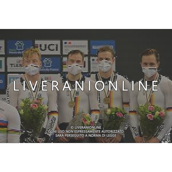 20-10-2021 World Championships Elite Track; Giornata 01; 2021, Germany; Schroeter, Nik; Boetticher, Stefan; Eilers, Joachim; Roubaix; ©SIROTTI/AGENZIA ALDO LIVERANI SAS