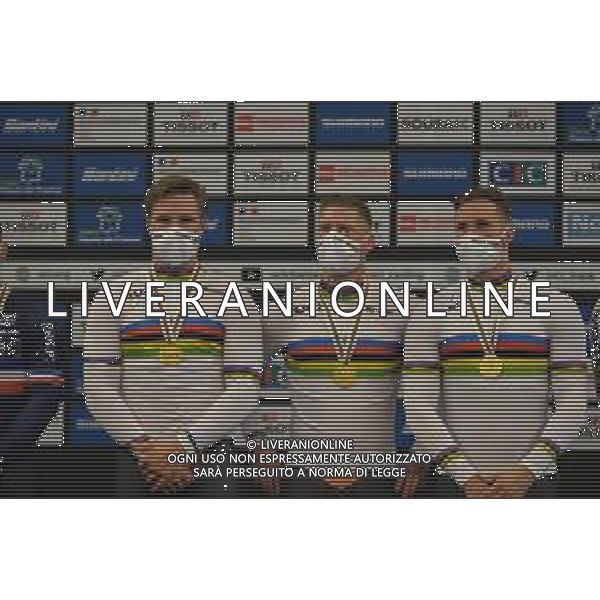 20-10-2021 World Championships Elite Track; Giornata 01; 2021, Olanda; Van Den Berg, Roy; Lavreysen, Harrie; Hoogland, Jeffrey; Roubaix; ©SIROTTI/AGENZIA ALDO LIVERANI SAS