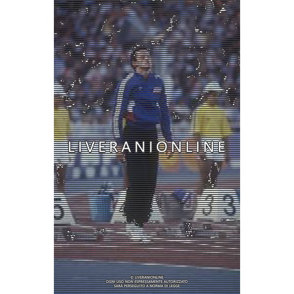 RETROSPETTIVA PIER FRANCESCO PAVONI ATLETICA NELLA FOTO PIER FRANCESCO PAVONI NELL\'ANNO 1982 AG ALDO LIVERANI SAS