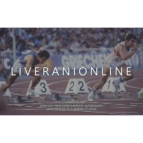 RETROSPETTIVA PIER FRANCESCO PAVONI ATLETICA NELLA FOTO PIER FRANCESCO PAVONI NELL\'ANNO 1982 AG ALDO LIVERANI SAS
