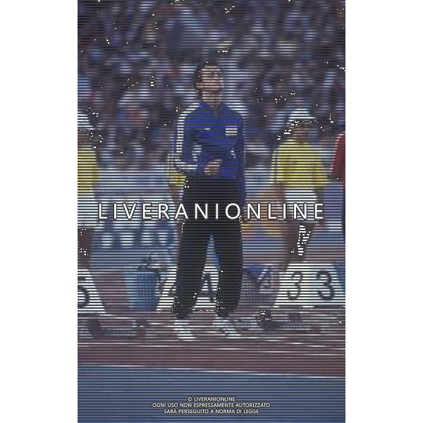 RETROSPETTIVA PIER FRANCESCO PAVONI ATLETICA NELLA FOTO PIER FRANCESCO PAVONI NELL\'ANNO 1982 AG ALDO LIVERANI SAS