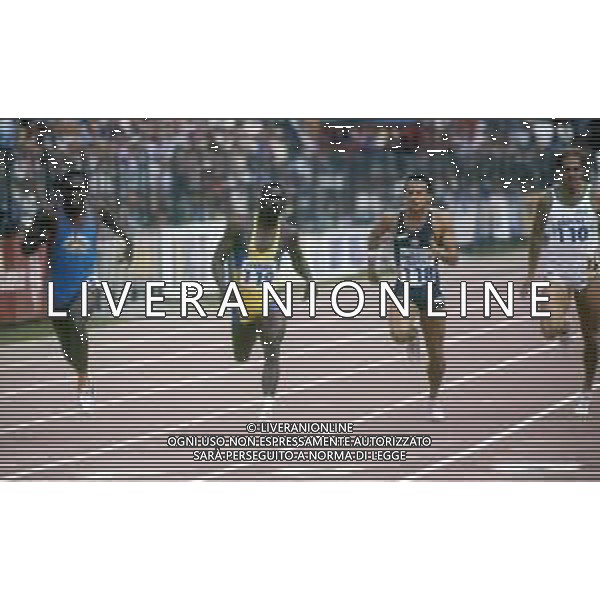 RETROSPETTIVA PIER FRANCESCO PAVONI ATLETICA NELLA FOTO M.WHITERSPOON-KING- PIER FRANCESCO PAVONIE DESRUELLES NELL\'ANNO 1988 AG ALDO LIVERANI SAS 