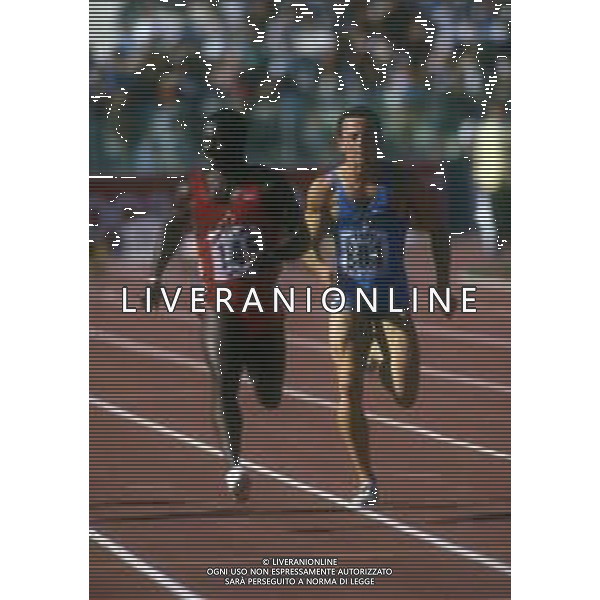 RETROSPETTIVA PIER FRANCESCO PAVONI ATLETICA NELLA FOTO PIER FRANCESCO PAVONI AI MONDIALI DI ATLETICA A ROMA NELL\'ANNO 1987 AG ALDO LIVERANI SAS 
