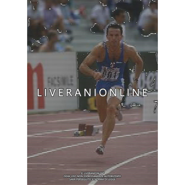 RETROSPETTIVA PIER FRANCESCO PAVONI ATLETICA NELLA FOTO PIER FRANCESCO PAVONI AI MONDIALI DI ATLETICA A ROMA NELL\'ANNO 1987 AG ALDO LIVERANI SAS 
