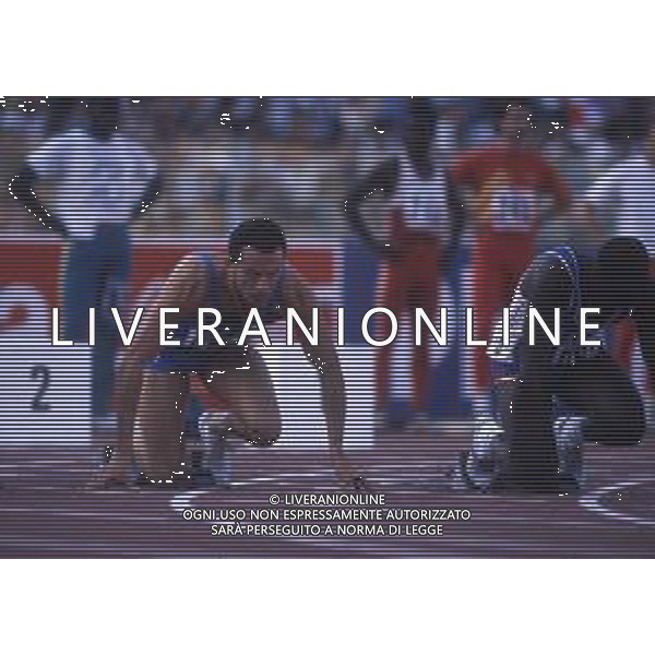 RETROSPETTIVA PIER FRANCESCO PAVONI ATLETICA NELLA FOTO PIER FRANCESCO PAVONI AI MONDIALI DI ATLETICA A ROMA NELL\'ANNO 1987 AG ALDO LIVERANI SAS 