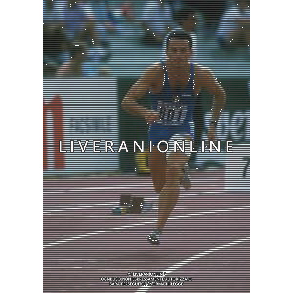 RETROSPETTIVA PIER FRANCESCO PAVONI ATLETICA NELLA FOTO PIER FRANCESCO PAVONI AI MONDIALI DI ATLETICA A ROMA NELL\'ANNO 1987 AG ALDO LIVERANI SAS 