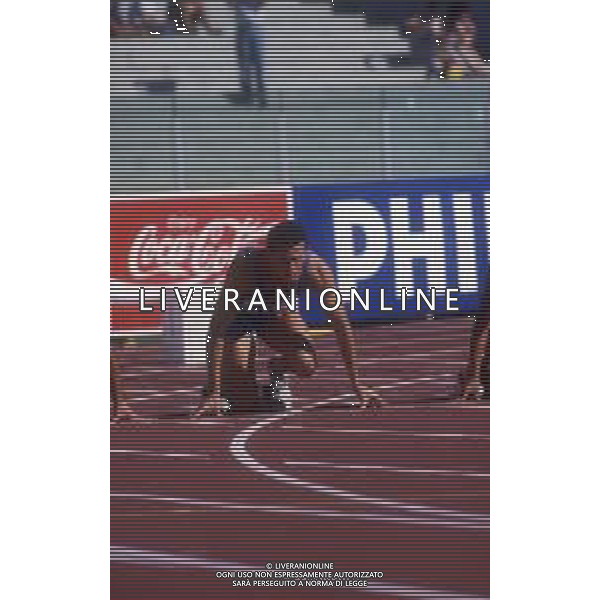 RETROSPETTIVA PIER FRANCESCO PAVONI ATLETICA NELLA FOTO PIER FRANCESCO PAVONI AI MONDIALI DI ATLETICA A ROMA NELL\'ANNO 1987 AG ALDO LIVERANI SAS 