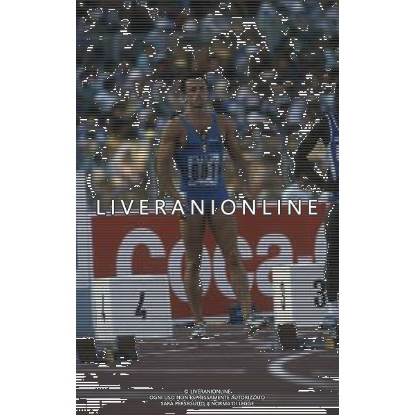 RETROSPETTIVA PIER FRANCESCO PAVONI ATLETICA NELLA FOTO PIER FRANCESCO PAVONI AI MONDIALI DI ATLETICA A ROMA NELL\'ANNO 1987 AG ALDO LIVERANI SAS 