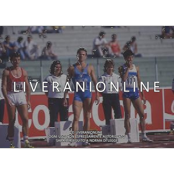 RETROSPETTIVA PIER FRANCESCO PAVONI ATLETICA NELLA FOTO PIER FRANCESCO PAVONI AI MONDIALI DI ATLETICA A ROMA NELL\'ANNO 1987 AG ALDO LIVERANI SAS 