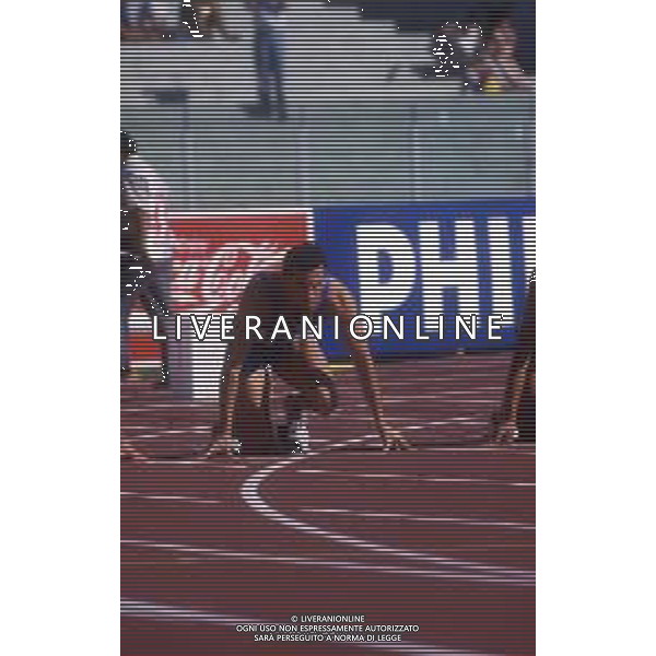 RETROSPETTIVA PIER FRANCESCO PAVONI ATLETICA NELLA FOTO PIER FRANCESCO PAVONI AI MONDIALI DI ATLETICA A ROMA NELL\'ANNO 1987 AG ALDO LIVERANI SAS 