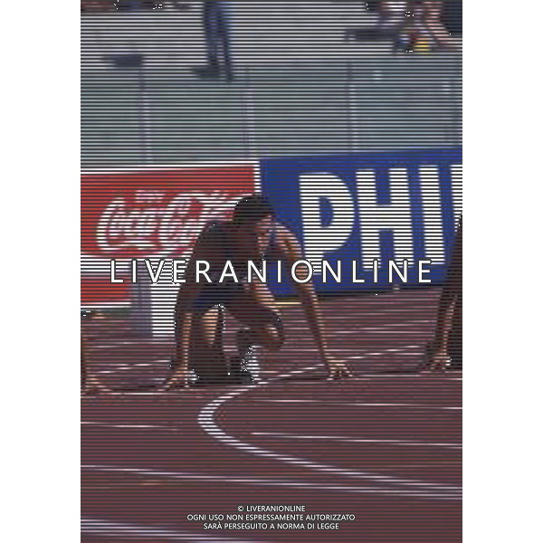 RETROSPETTIVA PIER FRANCESCO PAVONI ATLETICA NELLA FOTO PIER FRANCESCO PAVONI AI MONDIALI DI ATLETICA A ROMA NELL\'ANNO 1987 AG ALDO LIVERANI SAS 