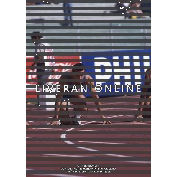RETROSPETTIVA PIER FRANCESCO PAVONI ATLETICA NELLA FOTO PIER FRANCESCO PAVONI AI MONDIALI DI ATLETICA A ROMA NELL\'ANNO 1987 AG ALDO LIVERANI SAS 