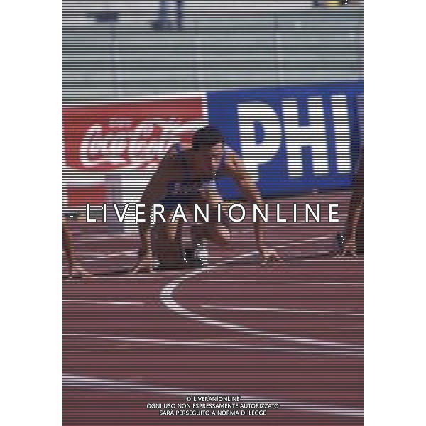 RETROSPETTIVA PIER FRANCESCO PAVONI ATLETICA NELLA FOTO PIER FRANCESCO PAVONI AI MONDIALI DI ATLETICA A ROMA NELL\'ANNO 1987 AG ALDO LIVERANI SAS 