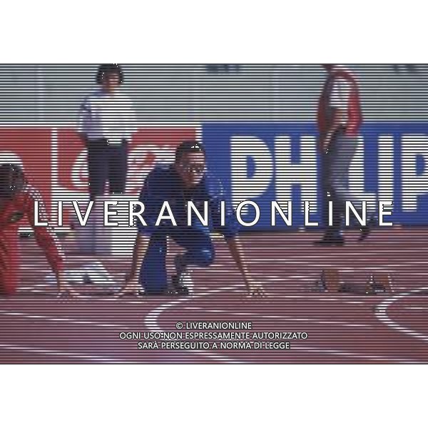 RETROSPETTIVA PIER FRANCESCO PAVONI ATLETICA NELLA FOTO PIER FRANCESCO PAVONI AI MONDIALI DI ATLETICA A ROMA NELL\'ANNO 1987 AG ALDO LIVERANI SAS 