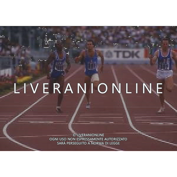 RETROSPETTIVA PIER FRANCESCO PAVONI ATLETICA NELLA FOTO PIER FRANCESCO PAVONI AI MONDIALI DI ATLETICA A ROMA NELL\'ANNO 1987 AG ALDO LIVERANI SAS 
