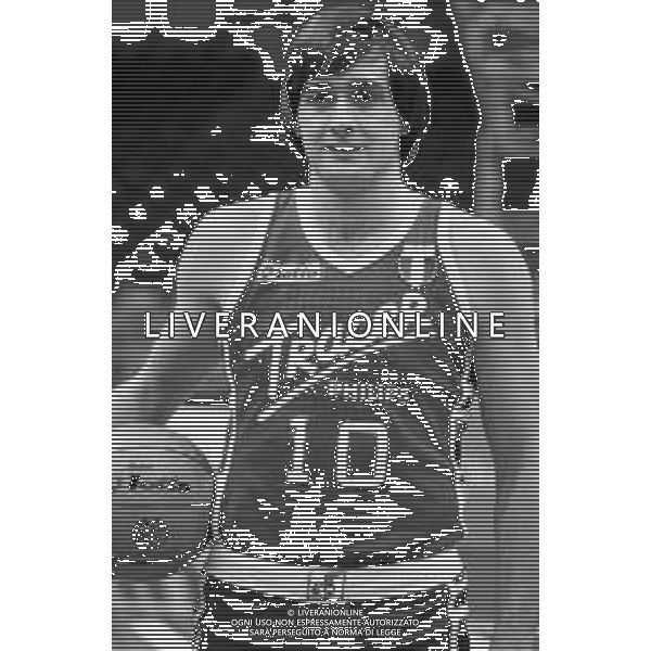 RETROSPETTIVA ROBERTO PREMIER CESTISTA GIOCATORE PALLACANESTRO NELLA FOTO CON LA MAGLIA DELLA TRACER MILANO CAMPIONATO BASKET 1986-1987 ©ARCHIVIO AG. ALDO LIVERANI SAS