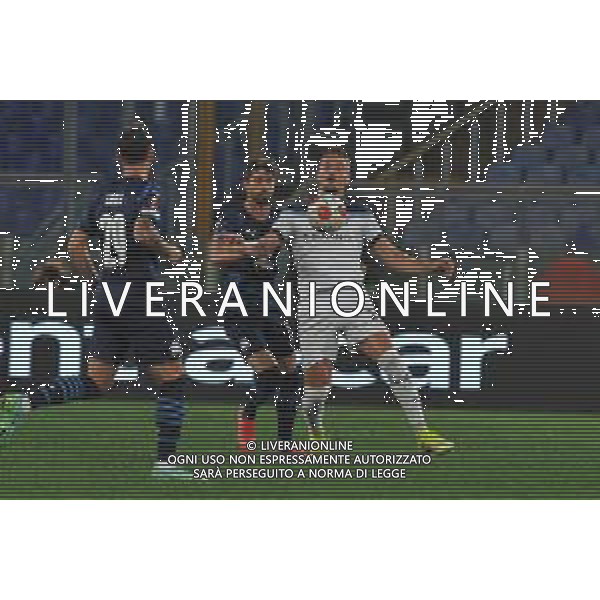 Lazio vs Marsiglia Europa League - 3 giornata Stadio Olimpico - Roma 21-10-2021 nella foto Milinkovic tallonato da Peres FOTO FEDERICO GAETANO-AG ALDO LIVERANI SAS