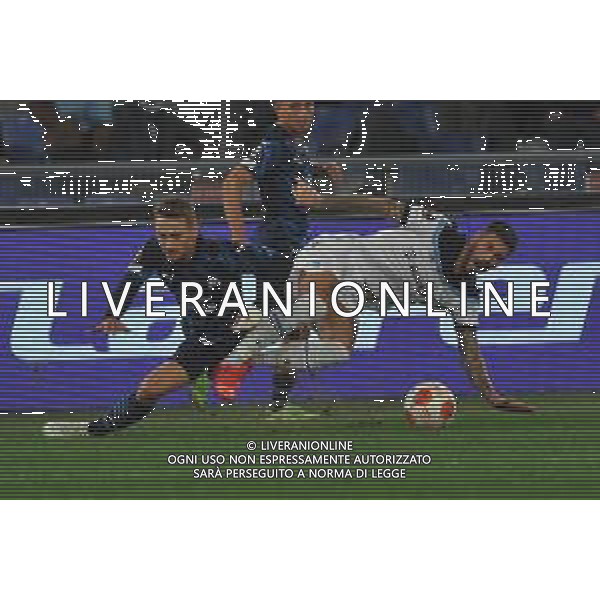 Lazio vs Marsiglia Europa League - 3 giornata Stadio Olimpico - Roma 21-10-2021 nella foto Rongier e Zaccagni FOTO FEDERICO GAETANO-AG ALDO LIVERANI SAS