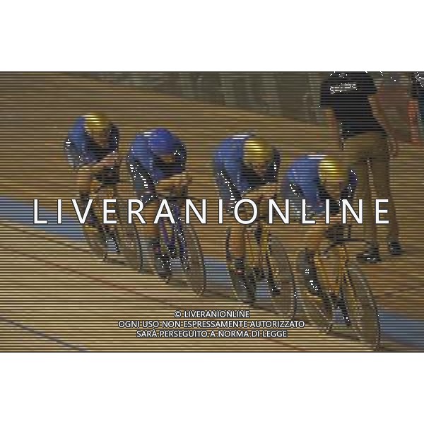 21-10-2021 World Championships Elite Track; Giornata 02; 2021, Italia; Ganna, Filippo; Consonni, Simone; Milan, Jonathan; Bertazzo, Liam; Roubaix; ©SIROTTI/AG. ALDO LIVERANI SAS