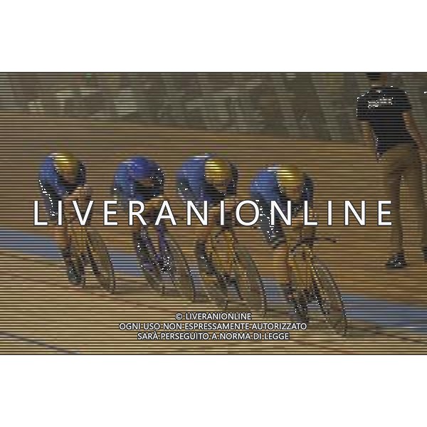 21-10-2021 World Championships Elite Track; Giornata 02; 2021, Italia; Ganna, Filippo; Consonni, Simone; Milan, Jonathan; Bertazzo, Liam; Roubaix; ©SIROTTI/AG. ALDO LIVERANI SAS