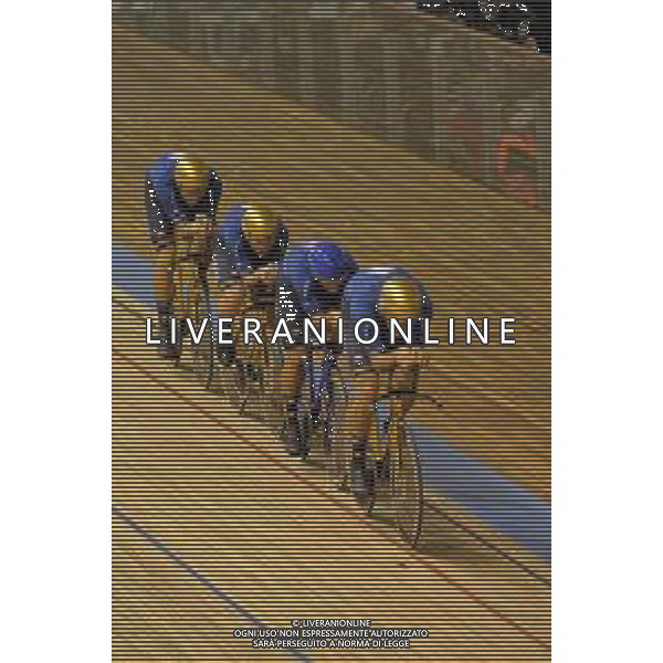 21-10-2021 World Championships Elite Track; Giornata 02; 2021, Italia; Ganna, Filippo; Consonni, Simone; Milan, Jonathan; Bertazzo, Liam; Roubaix; ©SIROTTI/AG. ALDO LIVERANI SAS