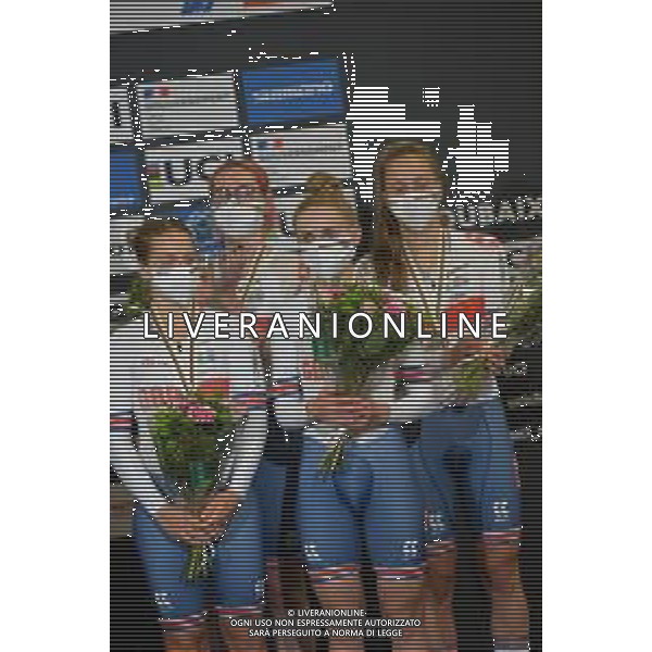 21-10-2021 World Championships Elite Women Track; Giornata 02; 2021, Great Britain; Archibald, Katie; Barker, Megan; Evans, Neah; Knight, Josie; Roubaix; ©SIROTTI/AGENZIA ALDO LIVERANI SAS