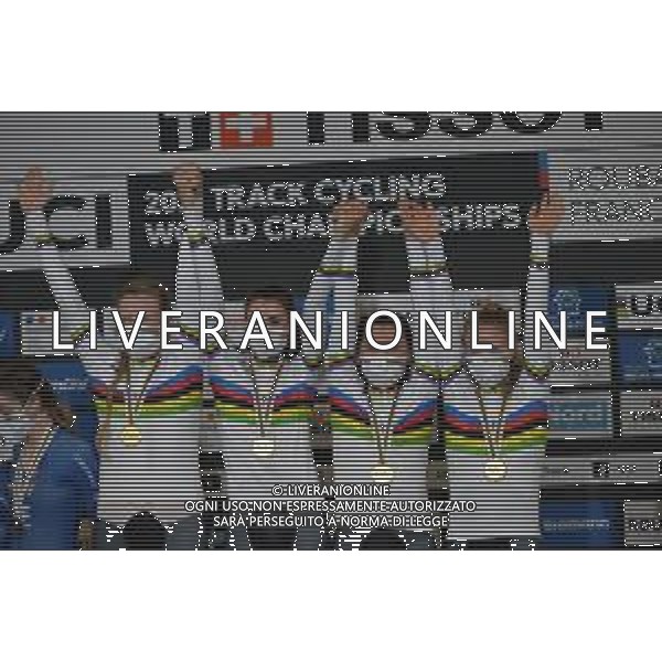 21-10-2021 World Championships Elite Women Track; Giornata 02; 2021, Germany; Brausse, Franziska; Brennauer, Lisa; Suessemilch, Laura; Kroger, Mieke; Roubaix; ©SIROTTI/AGENZIA ALDO LIVERANI SAS