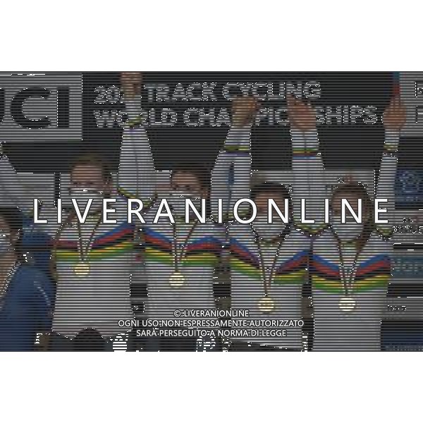 21-10-2021 World Championships Elite Women Track; Giornata 02; 2021, Germany; Brausse, Franziska; Brennauer, Lisa; Suessemilch, Laura; Kroger, Mieke; Roubaix; ©SIROTTI/AGENZIA ALDO LIVERANI SAS