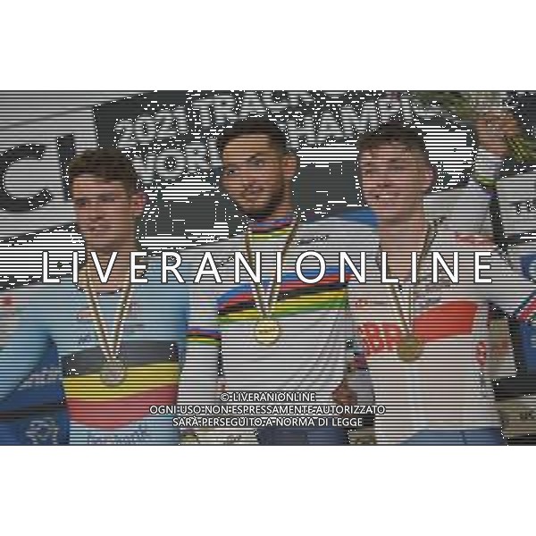 21-10-2021 World Championships Elite Track; Giornata 02; 2021, France; 2021, Belgium; 2021, Great Britain; Grondin, Donavan; Dens, Tuur; Britton Rhys; Roubaix; ©SIROTTI/AGENZIA ALDO LIVERANI SAS