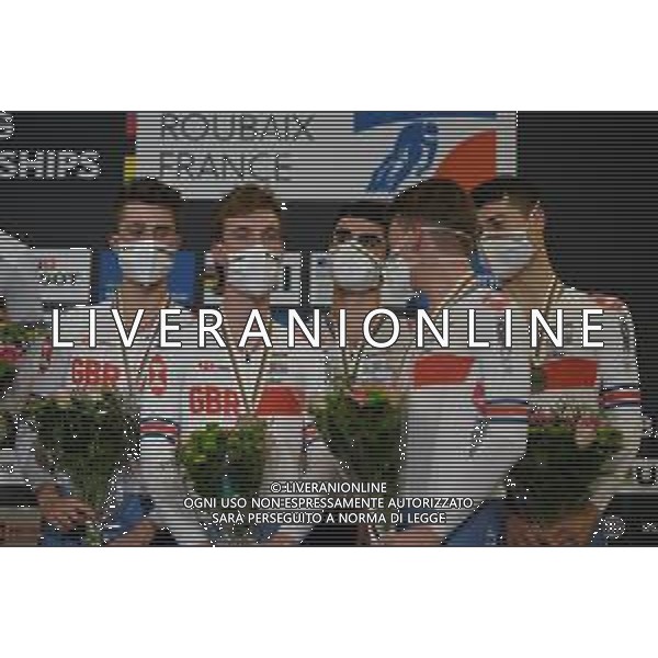 21-10-2021 World Championships Elite Track; Giornata 02; 2021, Great Britain; Hayter, Ethan; Vernon, Ethan; Tanfield, Charlie; Wood, Oliver; Roubaix; ©SIROTTI/AGENZIA ALDO LIVERANI SAS