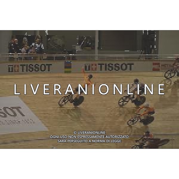 21-10-2021 World Championships Elite Track; Giornata 02; 2021, Olanda; 2021, Russia; Lavreysen, Harrie; Hoogland, Jeffrey; Iakovlev, Mikhail; Roubaix; ©SIROTTI/AGENZIA ALDO LIVERANI SAS