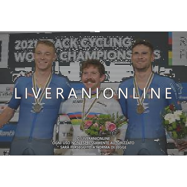 22-10-2021 World Championships Elite Track; Giornata 03; 2021, Usa; 2021, Bahrain - Victorious; 2021, Ineos Grenadiers; Lambie, Ashton; Milan, Jonathan; Ganna, Filippo; Roubaix; FOTO STEFANO SIROTTI-AG ALDO LIVERANI SAS