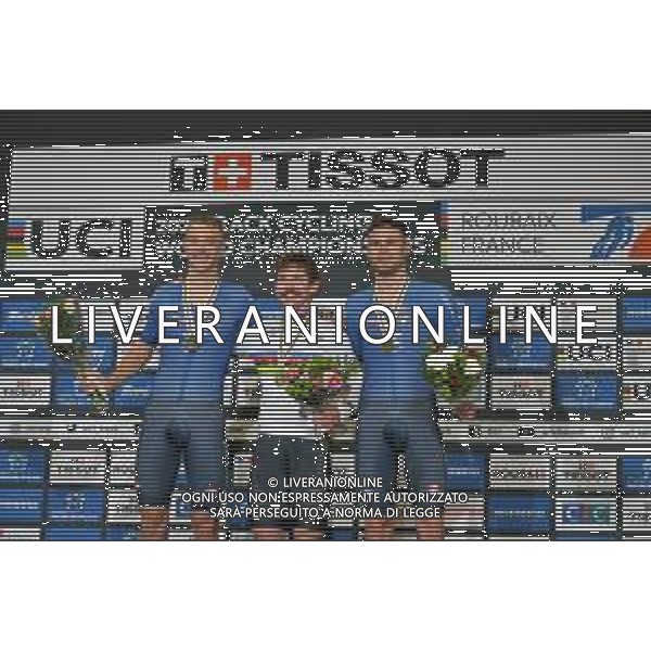 22-10-2021 World Championships Elite Track; Giornata 03; 2021, Usa; 2021, Bahrain - Victorious; 2021, Ineos Grenadiers; Lambie, Ashton; Milan, Jonathan; Ganna, Filippo; Roubaix; FOTO STEFANO SIROTTI-AG ALDO LIVERANI SAS