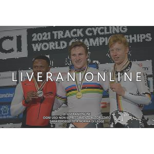 22-10-2021 World Championships Elite Track; Giornata 03; 2021, Olanda; 2021, Trinidad E Tobago; 2021, Germany; Hoogland, Jeffrey; Paul, Nicholas; Eilers, Joachim; Roubaix; FOTO STEFANO SIROTTI-AG ALDO LIVERANI SAS