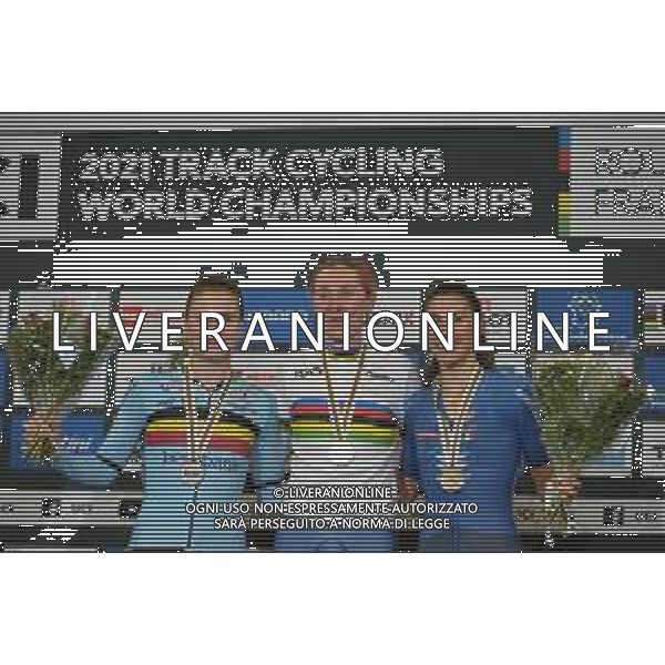 22-10-2021 World Championships Elite Women Track; Giornata 03; 2021, Great Britain; 2021, Belgium; 2021, Italia; Archibald, Katie; Kopecky, Lotte; Balsamo, Elisa; Roubaix; FOTO STEFANO SIROTTI-AG ALDO LIVERANI SAS