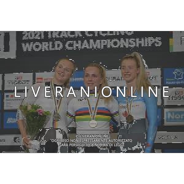22-10-2021 World Championships Elite Women Track; Giornata 03; 2021, Germany; 2021, Canada; Hinze, Emma; Friedrich, Lea; Mitchell, Kelsey; Roubaix; FOTO STEFANO SIROTTI-AG ALDO LIVERANI SAS