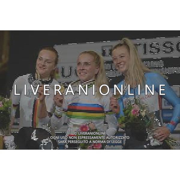 22-10-2021 World Championships Elite Women Track; Giornata 03; 2021, Germany; 2021, Canada; Hinze, Emma; Friedrich, Lea; Mitchell, Kelsey; Roubaix; FOTO STEFANO SIROTTI-AG ALDO LIVERANI SAS