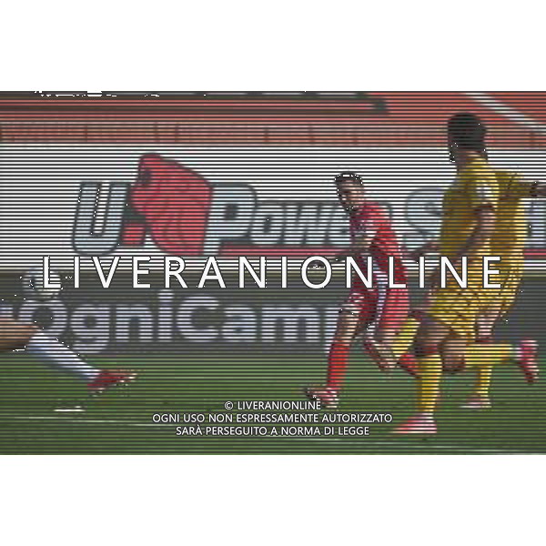 ¬© TVRG Marco D\'Alessandro (Monza) segna il gol dell\'1 a 0 Monza vs Cittadella Campionato Serie BKT - 9a giornata Monza 23-10-2021 U-Power Stadium foto Roberto Garavaglia/ag. Aldo Liverani sas /AGENZIA ALDO LIVERANI SAS