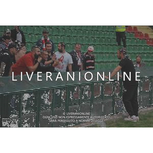 Ternana vs Vicenza Campionato serie B - Stadio Libero Liberati - Terni 23-10-2021 nella foto Cristian Brocchi a rapporto sotto la curva dei tifosi ©Federico Gaetano/AGENZIA ALDO LIVERANI SAS