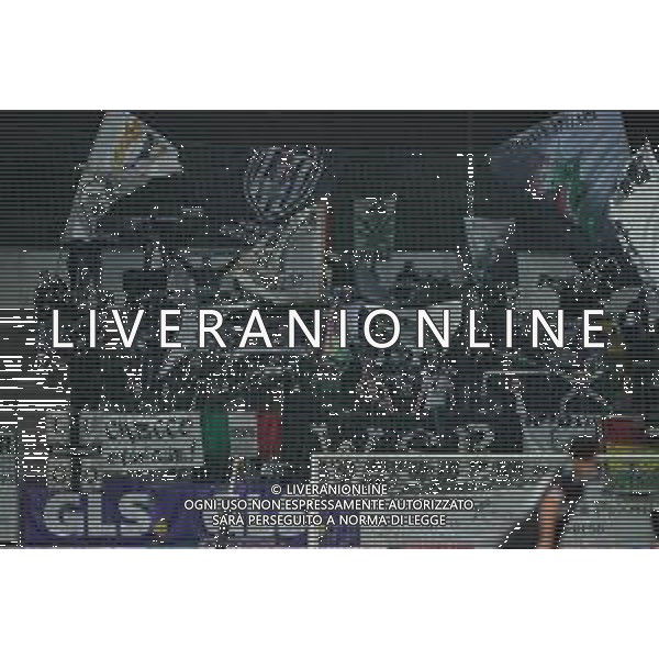 I tifosi del Cesena durante la gara di Lega Pro girone B tra Teramo Calcio e Cesena presso lo stadio Gaetano Bonolis il 23 Ottobre 2021 a Teramo. (Photo: Danilo Di Giovanni) ©Danilo Di Giovanni/AGENZIA ALDO LIVERANI SAS