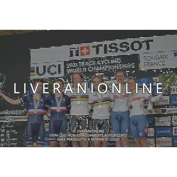 23-10-2021 World Championships Elite Women Track; Giornata 04; 2021, Olanda; 2021, France; 2021, Great Britain; Pieters, Amy; Wild, Kirsten; Copponi, Clara; Le Net, Marie; Archibald, Katie; Evans, Neah; Roubaix; ©SIROTTI/AGENZIA ALDO LIVERANI SAS